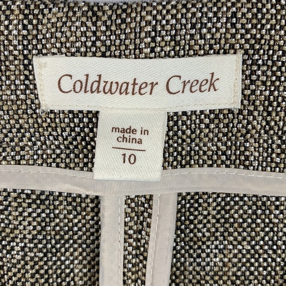 Coldwater Creek V-Neck Tweed 3/4 Sleeve Jacket Size 10 - Picture 2 of 6